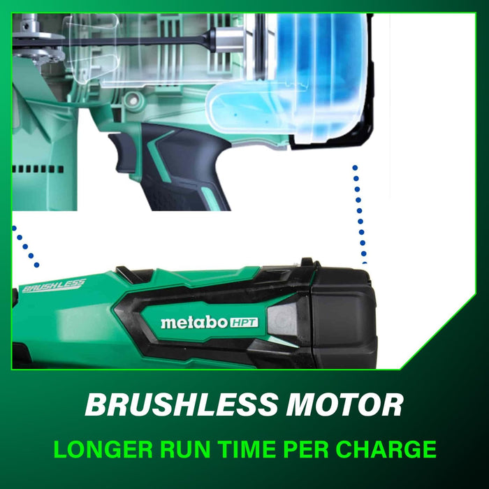 Metabo HPT Cordless 18V MultiVolt Framing Nailer Kit Accepts 2-Inch to 3-1/2-Inch Clipped & Offset Round Paper Nails 1-18V 4.0Ah Li-Ion Battery w/Fuel Gauge Lifetime Tool Warranty NR1890DCST