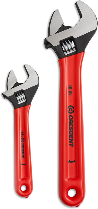 Crescent AT2610CVS Adjustable Black Oxide Cushion Grip Wrench Set, Home Improvement, Garage & Mechanic Hand Tools, 6" & 10"
