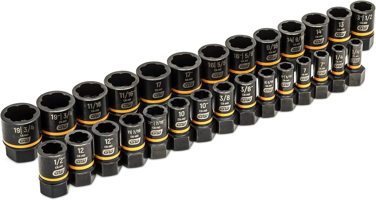 GEARWRENCH 86525 31 Piece Bolt Biter Ratchet Socket Set MM/SAE with EVA Foam Tray