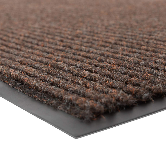 Notrax 109 Brush Step Carpeted Indoor/Outdoor Entrance Mat for Home or Office, 4' X 8', Absorbent Slip Resistant Heavy Duty Entry Mat, Brown, 109S0048BR 4' x 8' (Rectangular)