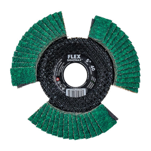 FLEX FA302006 5-inch 40 Grit SightMAX Flap Disc, Type 29