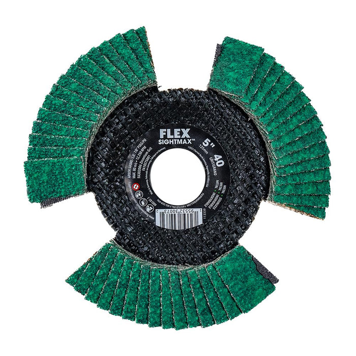 FLEX FA302006 5-inch 40 Grit SightMAX Flap Disc, Type 29