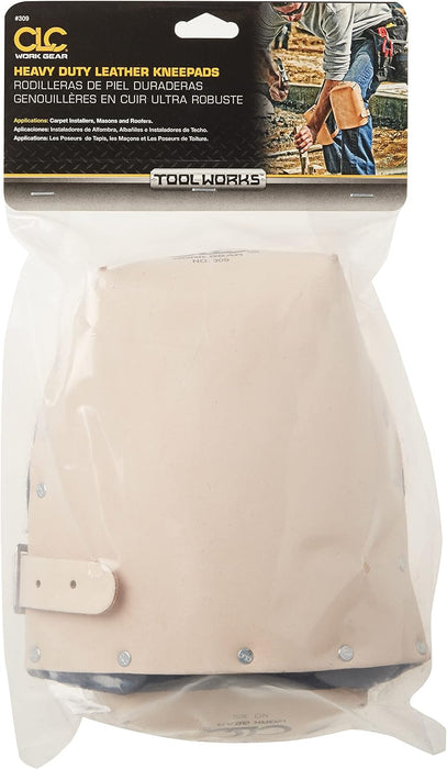 Custom Leathercraft 309 Leather Kneepads, Heavy Duty, Tan