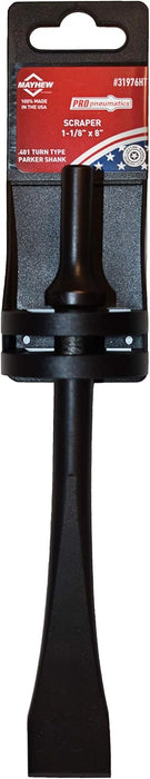 Mayhew Tools 31976HT Pneumatic Scraper, 1-1/8" x 8" Hang Tag, Black Oxide Finish