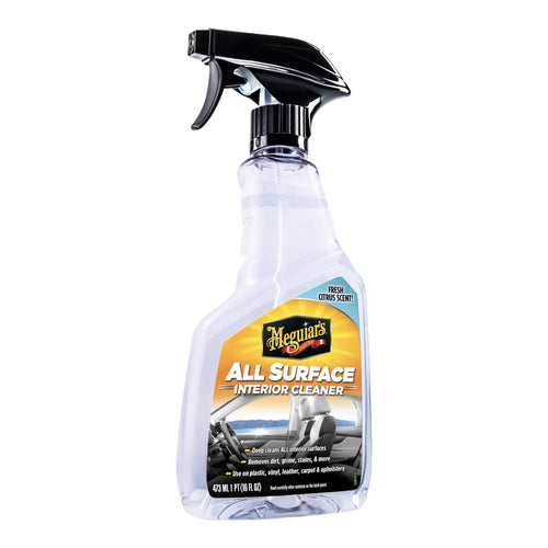 Meguiar's All Surface Interior Cleaner - All Purpose Interior Cleaner Quickly and Safely Cleans All Your Surfaces and Leaves Behind a Pleasant Scent, 16oz