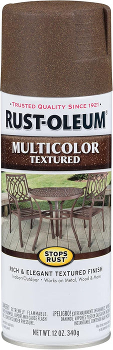 Rust-Oleum 223523 Stops Rust Multi-Color Textured Spray Paint, 12 Ounce, Autumn Brown (Pack of 1)