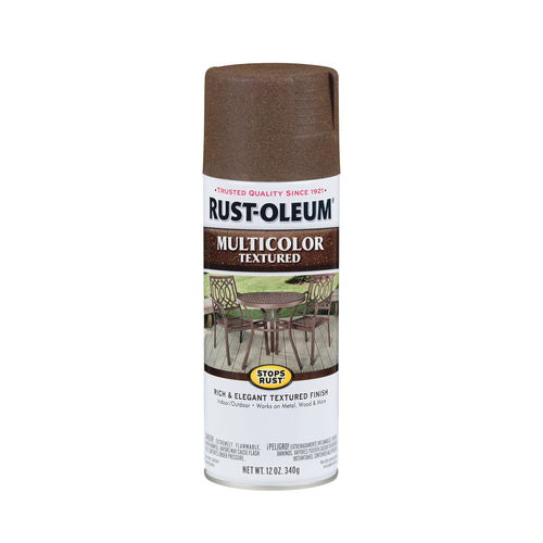 Rust-Oleum 223523 Stops Rust Multi-Color Textured Spray Paint, 12 Ounce, Autumn Brown (Pack of 1)