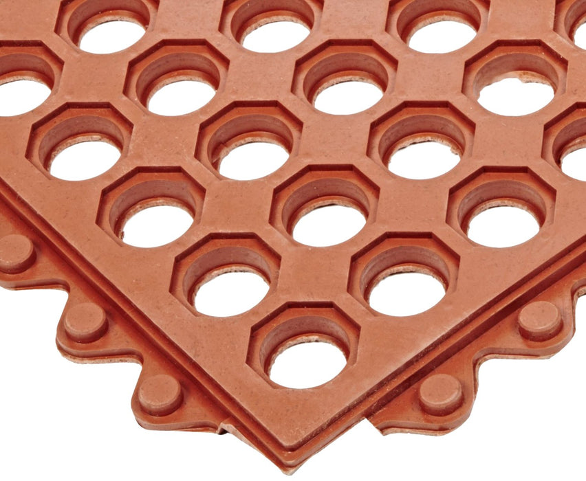 NoTrax T32 UltraMat� Lightweight Modular Anti-Fatigue Drainage Mat, 3' X 5' Red