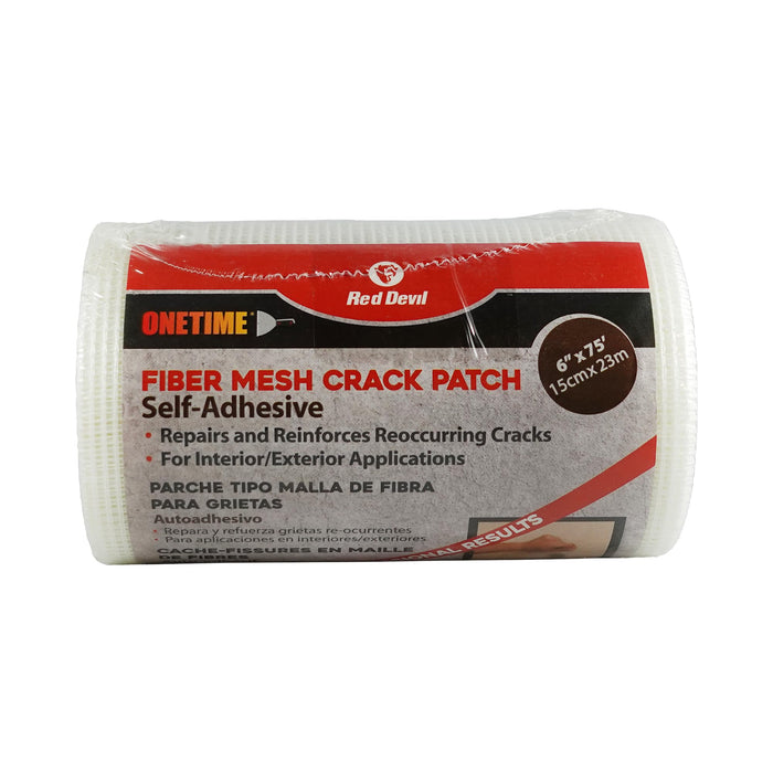 Red Devil 1226 Onetime Fiber Mesh Crack Patch 6" x 75' Wall Repair Fabric, White (Pack of 1)
