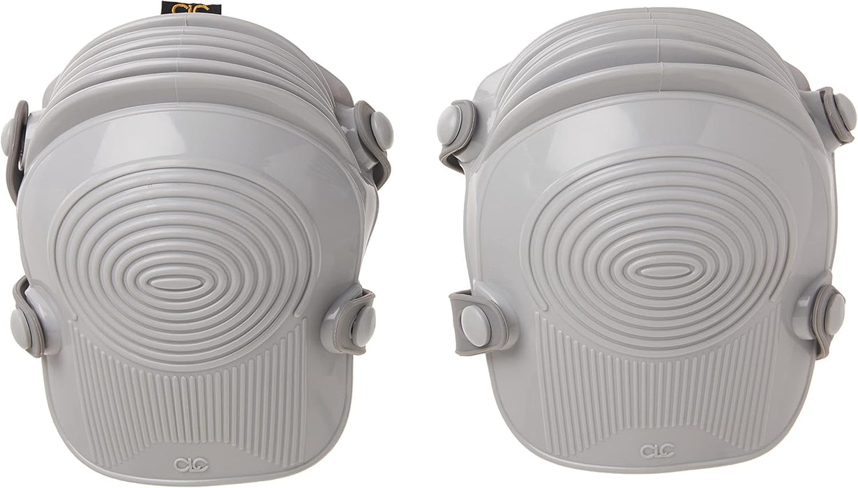 Custom Leathercraft 361 Ultraflex Non-Skid Kneepads, Plastic, Grey