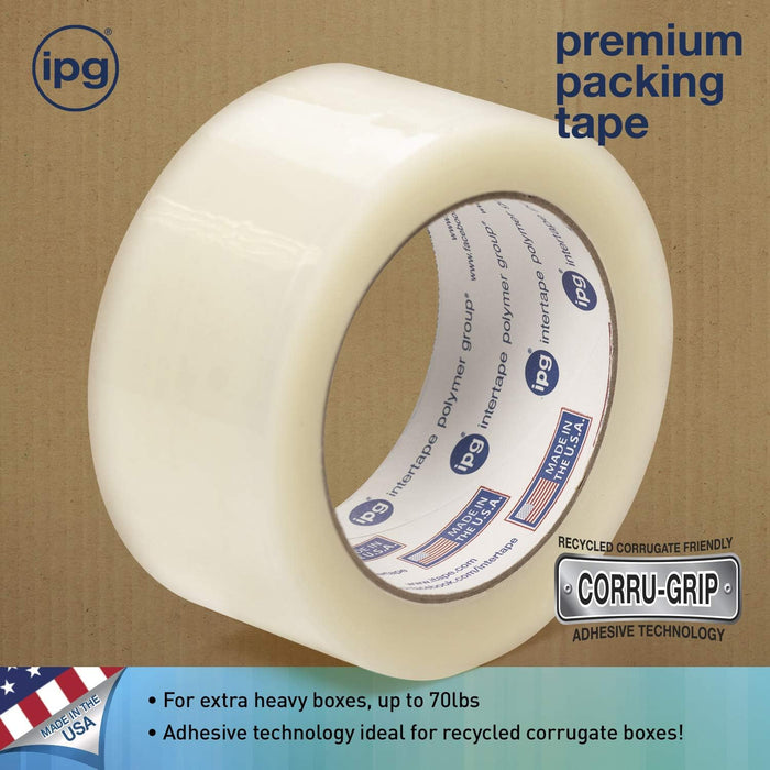 IPG Premium Packing Tape, 1.88" x 60 yd, Clear (Single Roll)