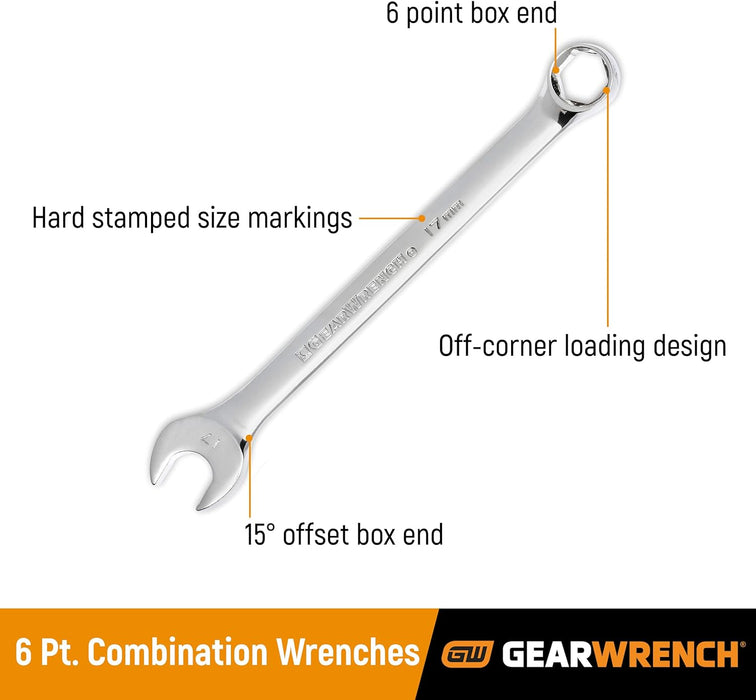 GEARWRENCH 6 Pt. Combination Wrench, 11/16" - 81776 1 Count (Pack of 1)