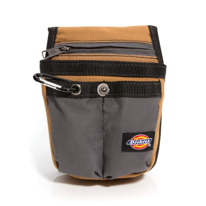Dickies 57005 Zipper Pocket Canvas Pouch for Tool and Work Belts, Four Pockets, Cushioned Pocket