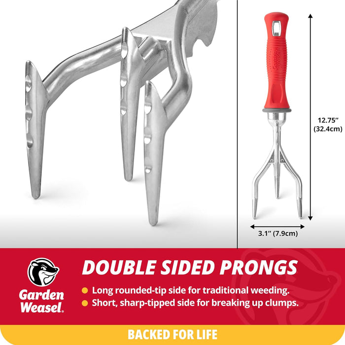 Garden Weasel Double-Sided Garden Cultivator/Tiller | Cultivate, Till, Break Up Soil | Planting and Gardening Hand Digging Tool, Heavy Duty Cultivator, Hand Tool Weeder