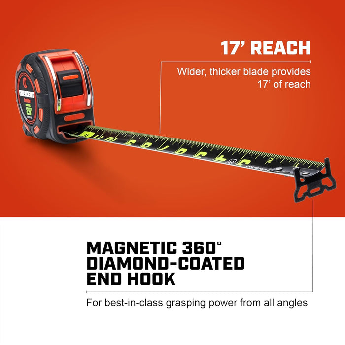 Crescent Lufkin 35 Ft. SHOCKFORCE NITE EYE Magnetic Tape Measure - LM1335B-02