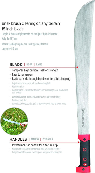 Corona MA 60041 Machete, 18-Inch Blade