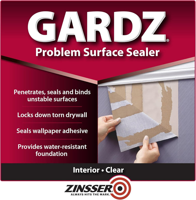 qt Zinsser 02304 Clear Zinsser, Gardz Water-Based Problem Surface Sealer