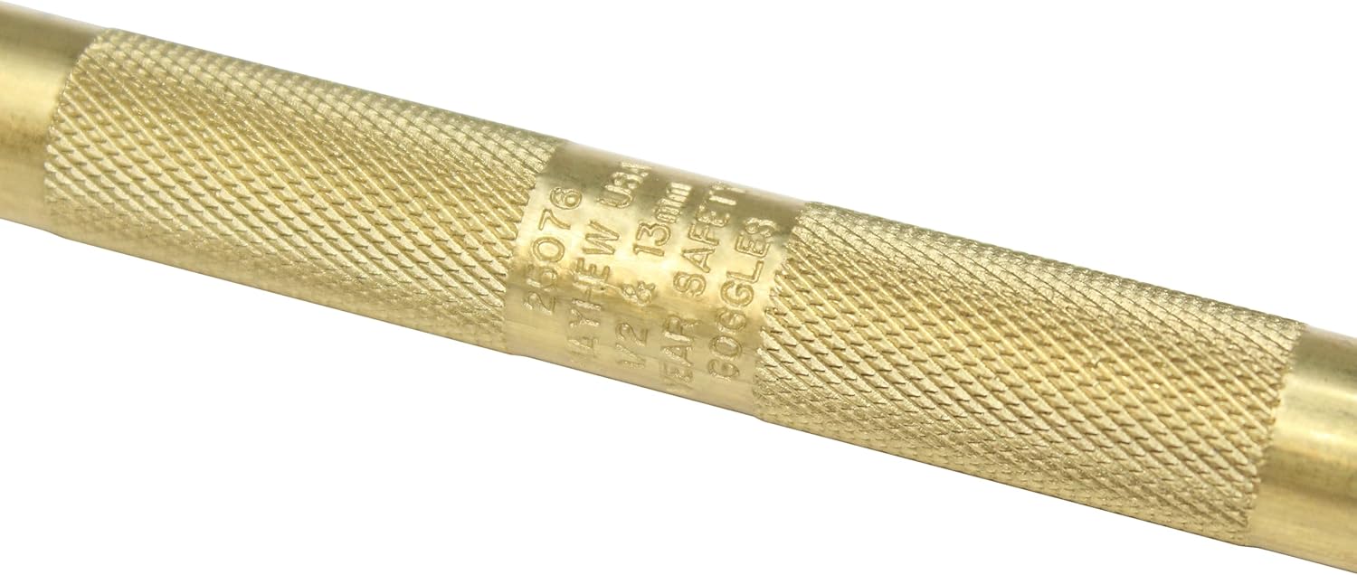 Mayhew Tools 25076 Brass Knurled Drift Punch, 1/2" - 13 mm x 7"