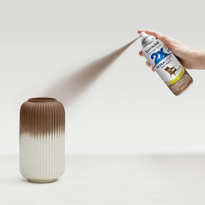 Rust-Oleum 383203 Painter's Touch 2X Ultra Cover Spray Paint, 12 oz, Gloss Latte (Pack of 6)