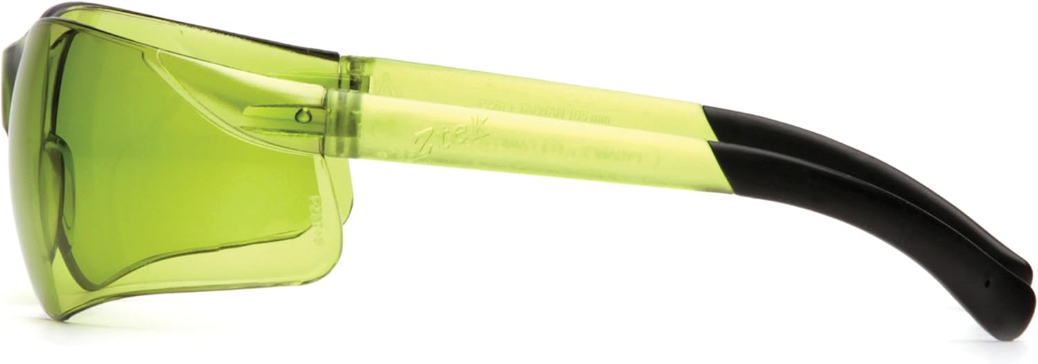 Pyramex S2514S Ztek Safety Glasses, Pale Green Frame/IR 1.5 Pale Green Lens
