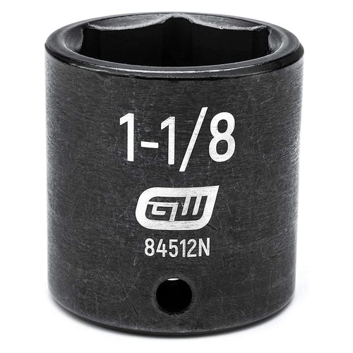 GEARWRENCH 84512N 1/2" Drive 6 Pt. Standard Impact Socket, 1-1/8"