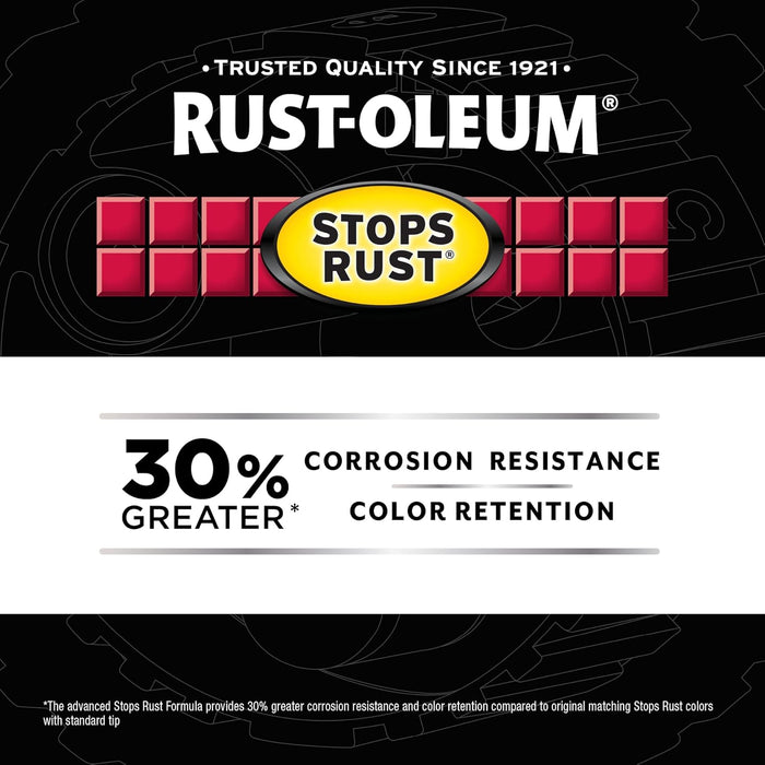 Rust-Oleum 376869 Stops Rust Custom Spray 5-in-1 Spray Paint, 12 oz, Satin Black (Pack of 1)