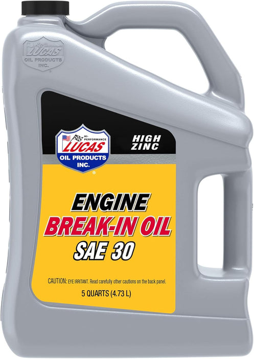 Lucas Oil 10631 SAE 30 Racing Engine Break-in Oil - 5 Quart