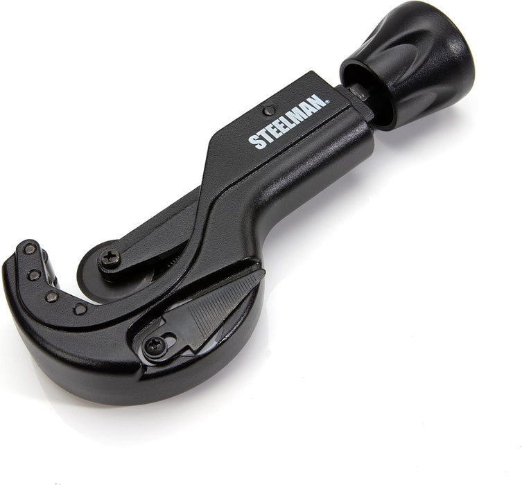 Steelman 42567 Metal Pipe and Tube Feed Cutter, Cuts 1-5/8-inch Tube Including Copper, Brass, Aluminum, ABS, and PVC, Die Cast Steel Body, Hardened Steel Blades