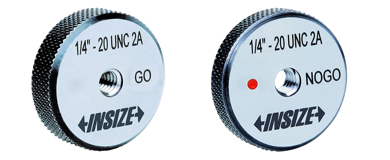 INSIZE 4121-3C1 American Standard Thread Ring Gage, Go, 3/8-16 UNC