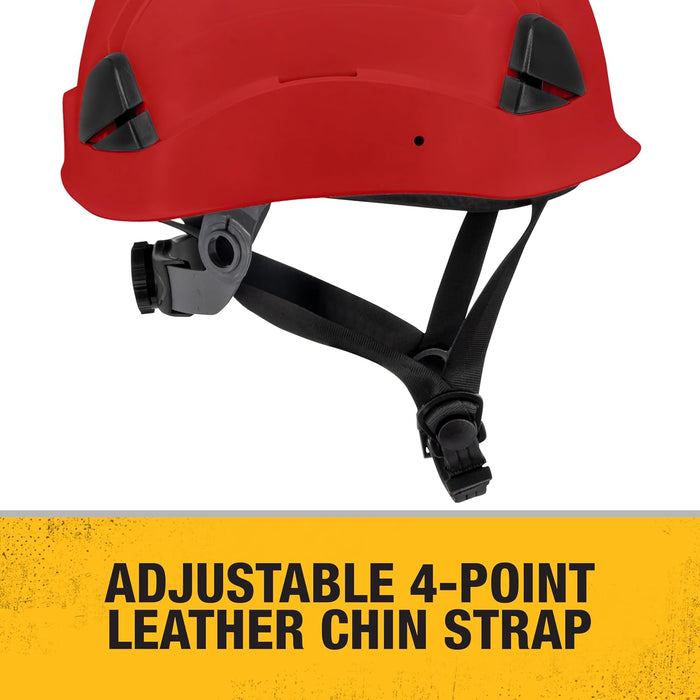 DEWALT DPG22V Red Type II Class C 4-Point Ratcheting Vented Safety Helmet