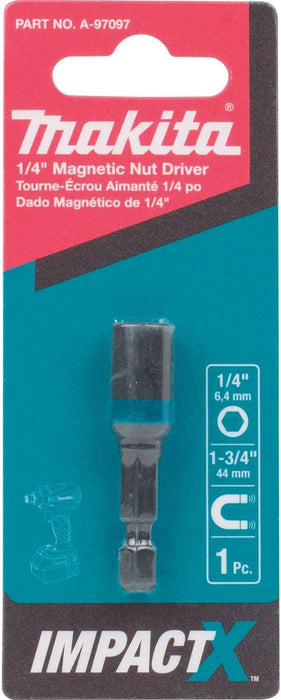 Makita A-97097 Impactx 1/4″ x 1-3/4″ Magnetic Nut Driver 1-Pack