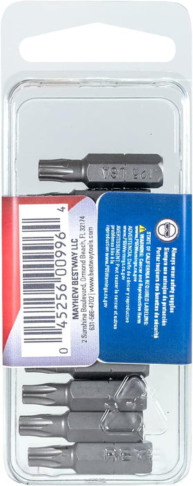 Mayhew Tools 18216-10 USA Torx Insert Bit, T25 x 1" (Pack of 10)