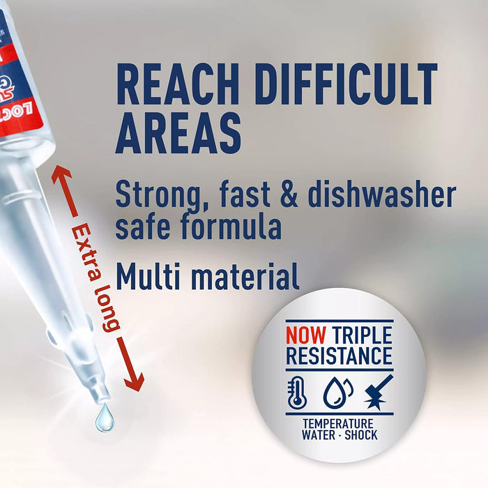 Loctite 230992 Super Glue Liquid Longneck Bottle, Clear, 0.18 fl oz Bottle (Pack of 1)