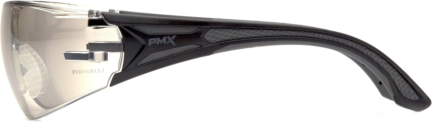 Pyramex SBG9680S Endeavor Plus Safety Glass Black/Gray Frame With Foam Padding Clear H2MAX Anti-fog Lens Standard