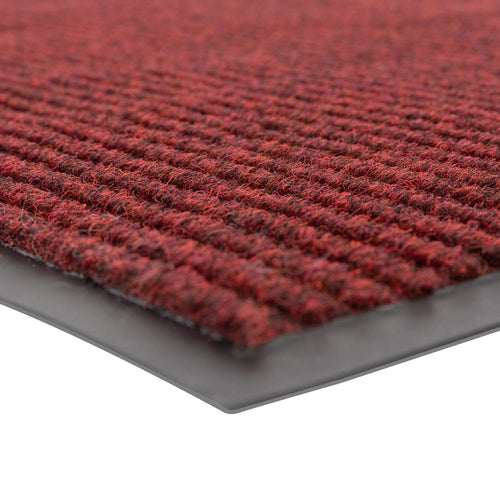 Notrax 109 Brush Step Carpeted Indoor/Outdoor Entrance Mat for Home or Office, 2' X 3', Absorbent Slip Resistant Heavy Duty Entry Mat, Red/Black, 109S0023RB