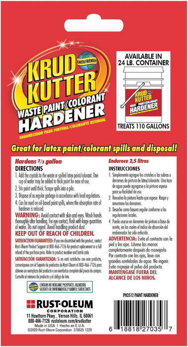 Krud Kutter PH3512-12PK Waste Paint Hardener Crystals, 3.5 oz, Cream, 12 Pack