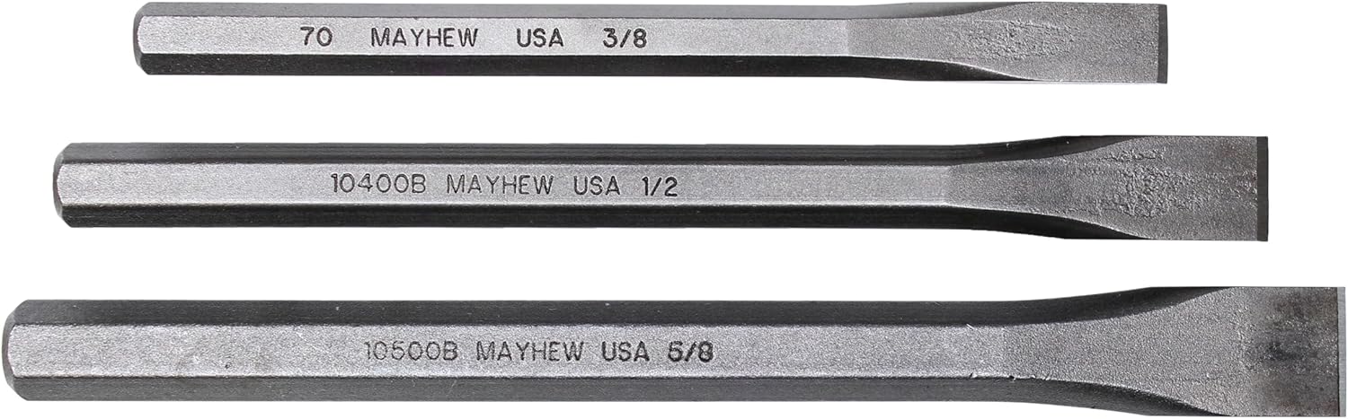 Mayhew Select 89062 Carded Cold Chisel Set, 3-Piece