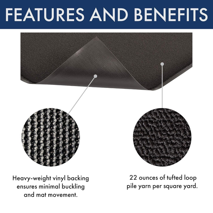 Notrax - 141S0310BL NoTrax 141 Ovation Entrance Mat, for Home or Office, 3' X 10' Black