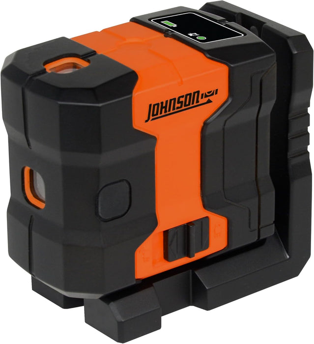 Johnson JDT300-GN3D Laser Level, Self-Leveling Kit 3 Dot Laser with GreenBrite Technology, Magnetic Base, Hard-shell Carry Case, Floor Mount