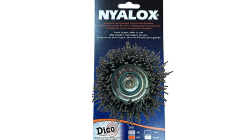 Dico 7200005 Nylox Cup Brush 21/2" 80 Grit, Grey