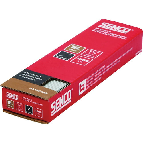 Senco AX15EAAR 1-1/4" 18 Gauge Brad Nails, Galvanized Finish, Collated (1,000 Count)