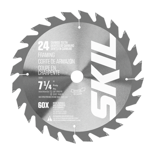 Skil 75724 7-1/4 In. 24-Tooth Carbide Tipped Circular Saw Blade