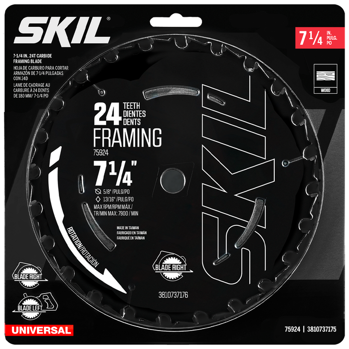 SKIL 7-1/4 In. x 24-Tooth Carbide Tip Saw Blade