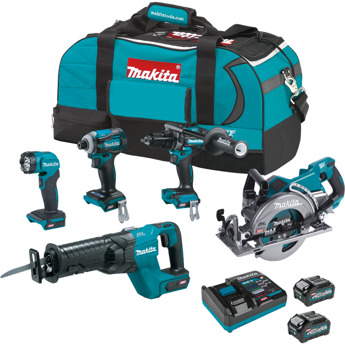 Makita GT500M 40V max XGT Brushless Cordless 5‑Pc. Combo Kit (4.0Ah)