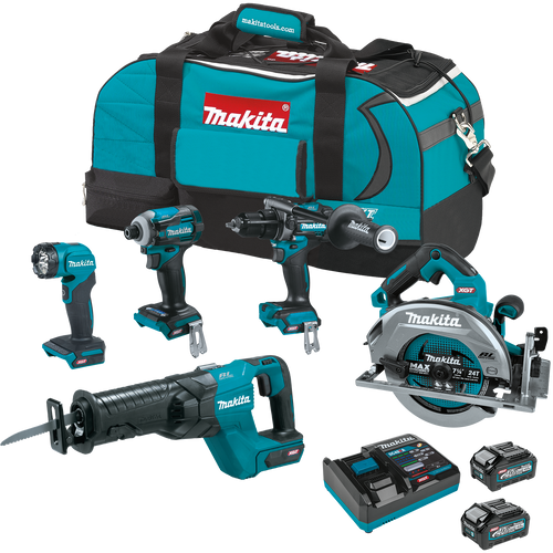 Makita GT501M 40V max XGT Brushless Cordless 5‑Pc. Combo Kit (4.0Ah)