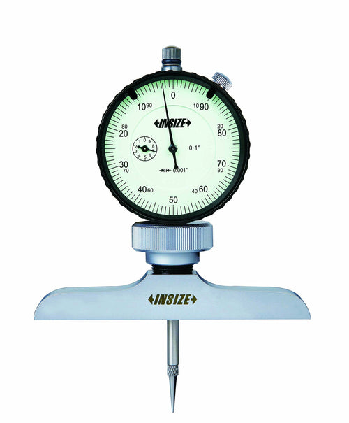 INSIZE 2341-2E2 Dial Depth Gage, 0.001" Dial Indicator Graduation, 0" - 12"