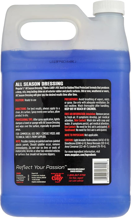 Meguiar's D16001 All Season Dressing, 1 Gallon