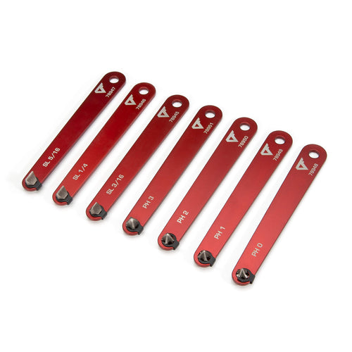 Steelman 78944 Pro 7-Piece, Low Profile Phillips and Slotted Screwdriver Set, Diamond-Tipped, SL3/16, SL1/4, SL5/16, PH0, PH1, PH2, and PH3 Sizes, Nylon Storage Case Included