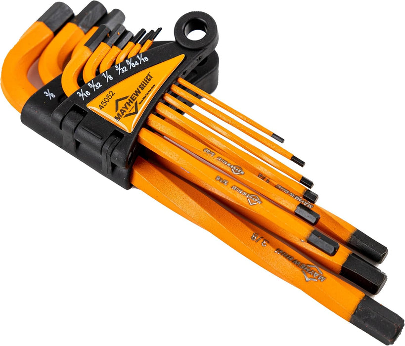 Mayhew Select 45052 SAE Twisted Hex Key Set, 9-Piece