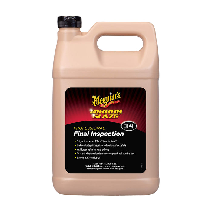 Meguiar's Professional Final Inspection Mist & Wipe M3401 - Quickly and Gently Remove Prints, Dust, and Smudges Leaving a Showroom Quality Shine - Safe as a Clay Bar Lubricant, 128 Oz, 1 Gallon